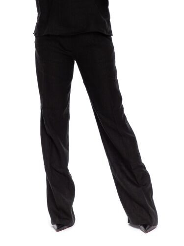 Льняные брюки свободного кроя